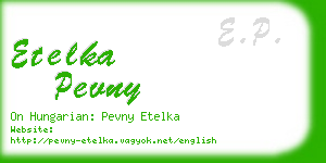 etelka pevny business card